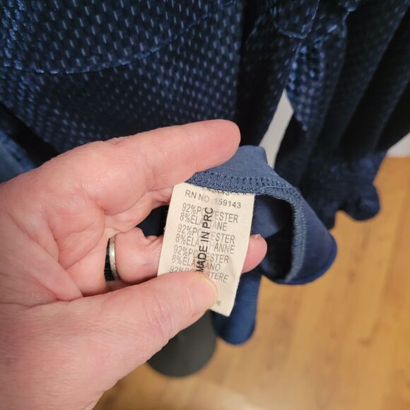 FRNCH Paris Bakhta Dress Teal Velvet Wrap Geometric Texture Puff Sleeve M - Picture 6 of 10